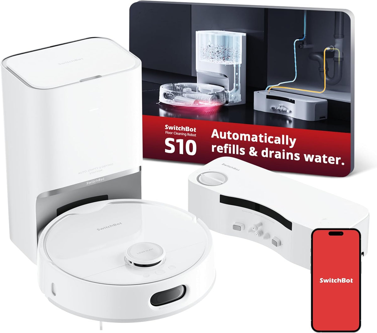 ジ*ー様 SwitchBot Floor Cleaning Robot S10 SwitchBot Floor Cleaning Robot S10 | 100% Automated Vacuum & Mop