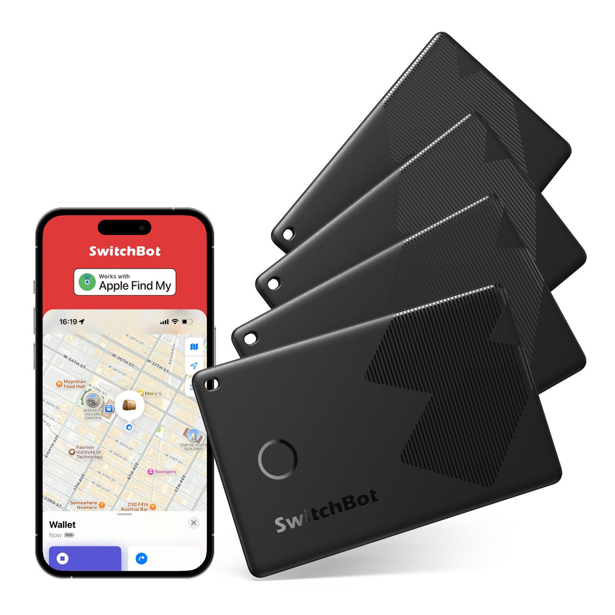 SwitchBot Wallet Finder Card | Ultra-Thin Bluetooth Tracker 2.5mm