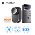 SwitchBot Lock Ultra Vision Pro-combo - Lock Ultra + Hub Mini <tc>Matter</tc> + Keypad Vision Pro / Zwart