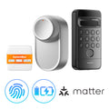 SwitchBot Lock Ultra Vision Combo - Lock Ultra + Hub Mini <tc>Matter</tc> + Tastaturvision / Silber