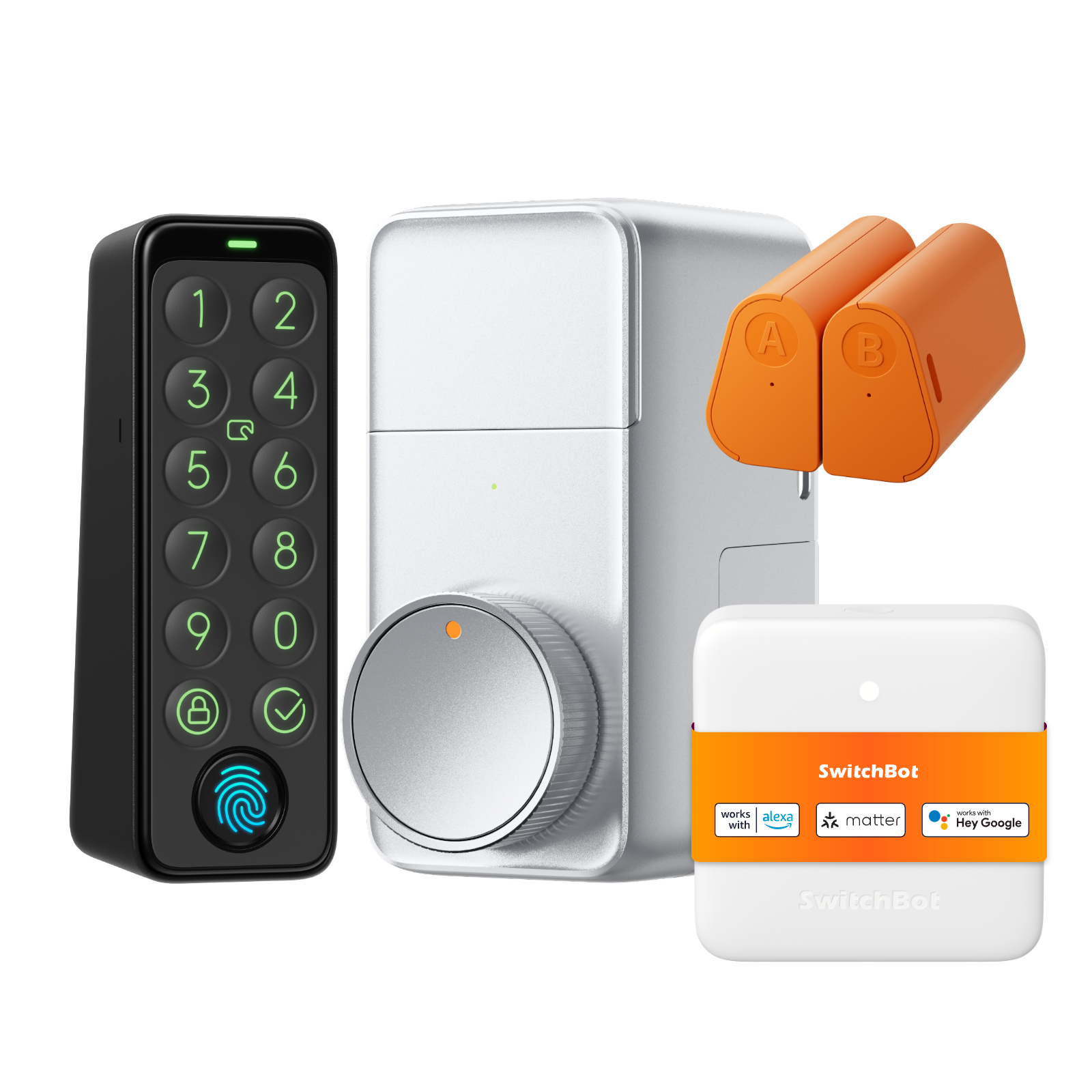 SwitchBot Lock Pro Lock Pro Matter Battery Combo Silver
