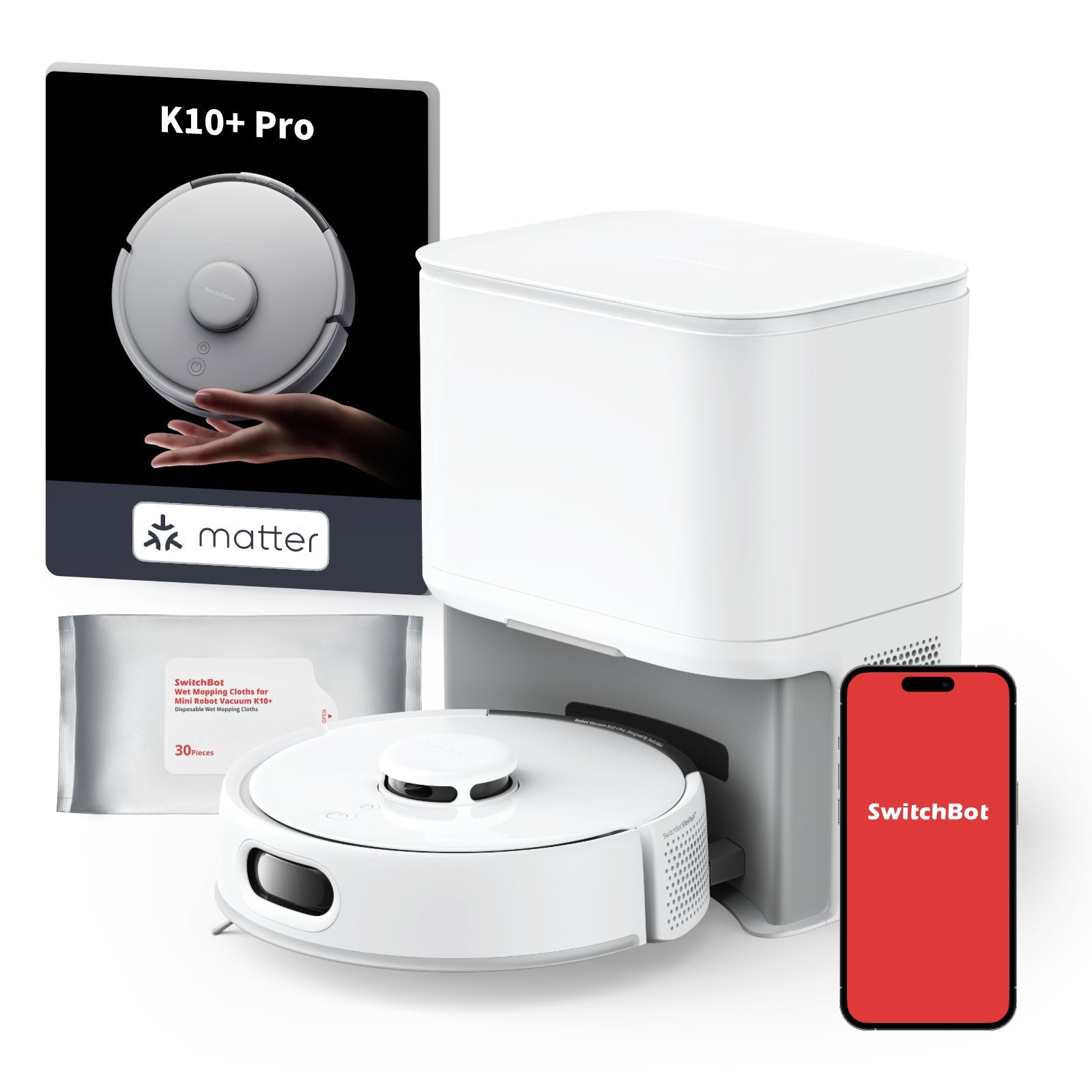 SwitchBot Mini Robot Vacuum K10+ Pro (Copy) K10+ Pro with EU Plug - SwitchBot EU