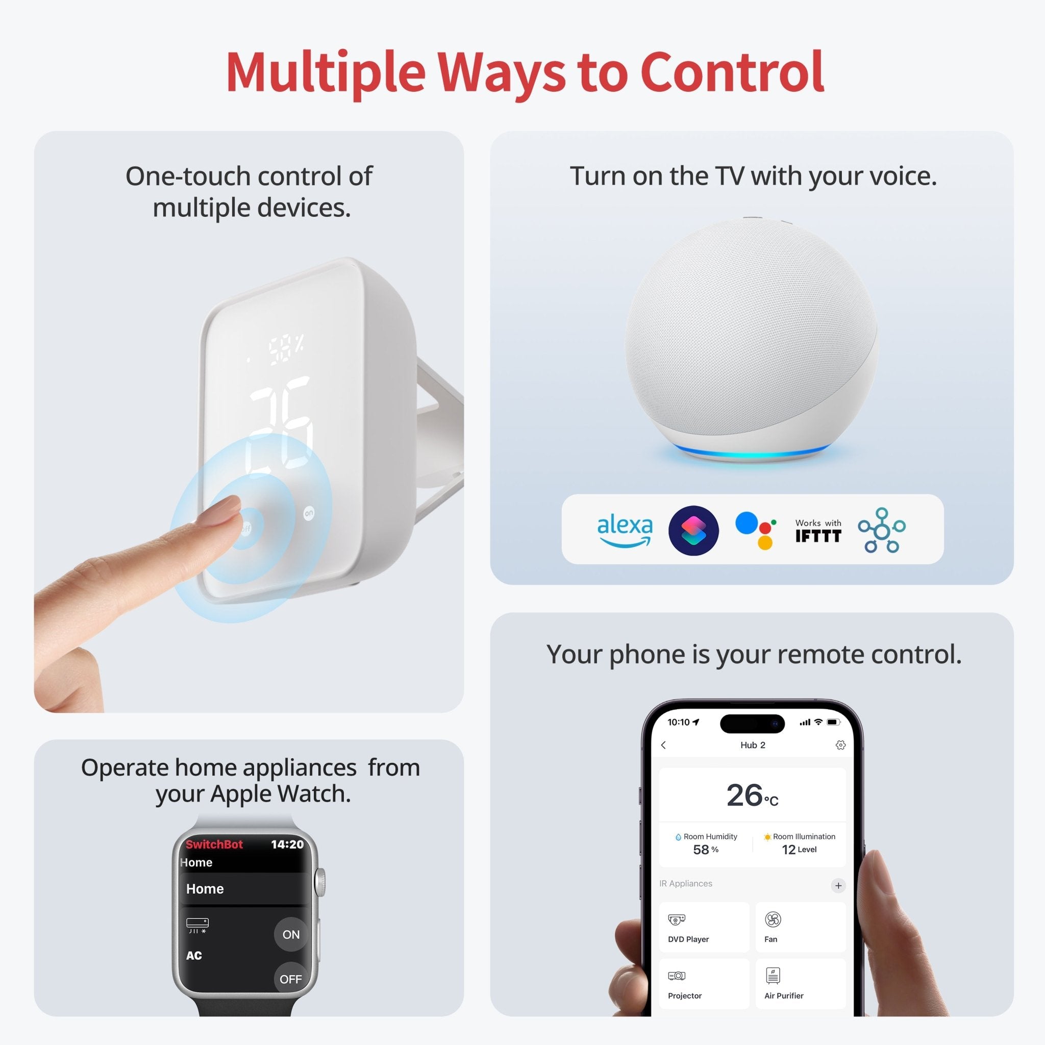 SwitchBot Hub Mini Télécommande IR WiFi Alexa Google Home SwitchBot Hub Mini Télécommande IR WiFi Alexa Google Home